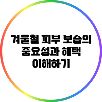 겨울철 피부 보습의 중요성과 혜택 이해하기