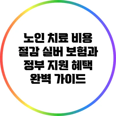 노인 치료 비용 절감: 실버 보험과 정부 지원 혜택 완벽 가이드