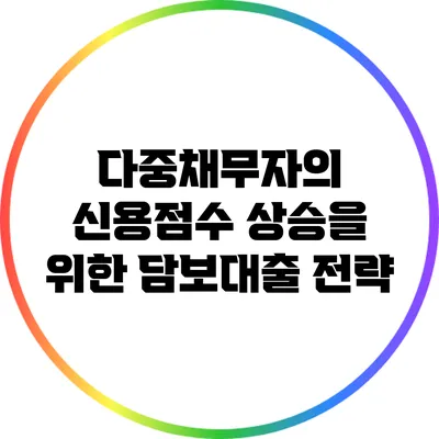 다중채무자의 신용점수 상승을 위한 담보대출 전략