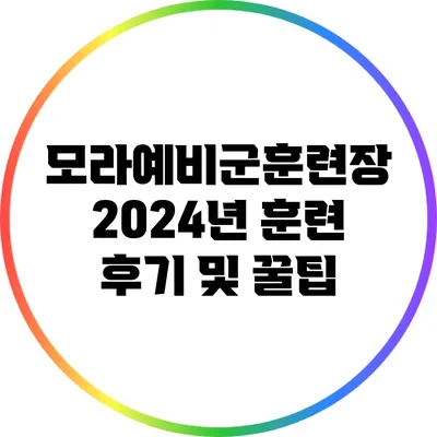 모라예비군훈련장 2024년 훈련 후기 및 꿀팁