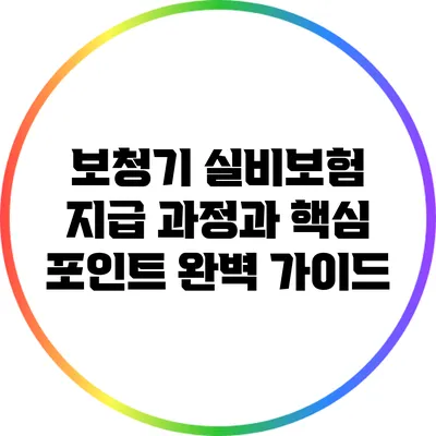 보청기 실비보험 지급 과정과 핵심 포인트 완벽 가이드