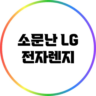 소문난 LG 전자렌지