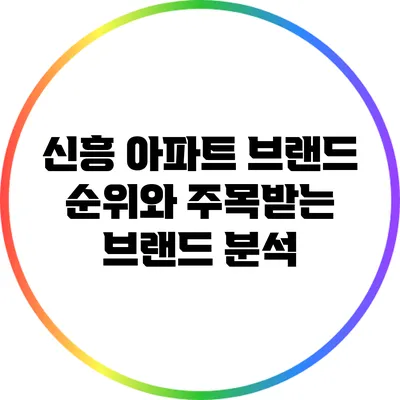 신흥 아파트 브랜드 순위와 주목받는 브랜드 분석