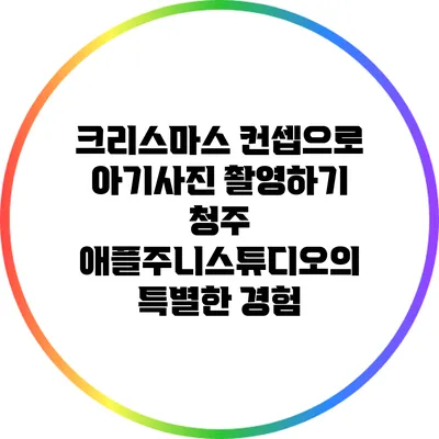크리스마스 컨셉으로 아기사진 촬영하기: 청주 애플주니스튜디오의 특별한 경험